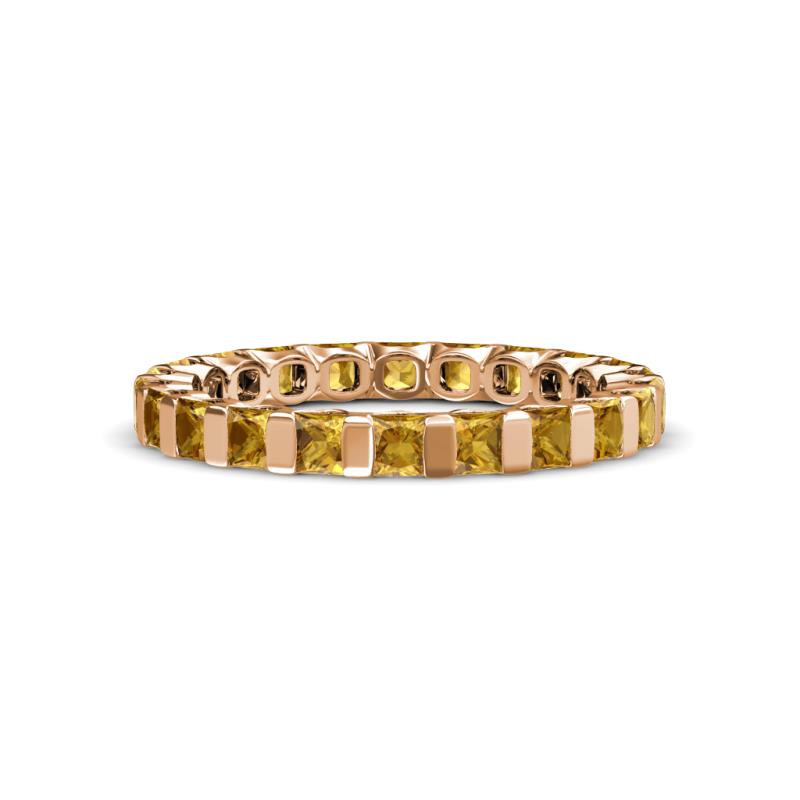 Clarissa 3.00 mm Princess Cut Citrine Eternity Band 