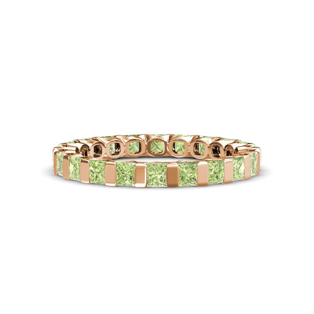 Clarissa 3.00 mm Princess Cut Peridot Eternity Band 