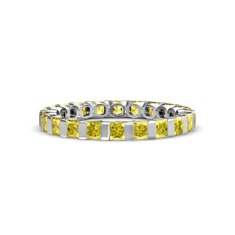 Clarissa 3.00 mm Princess Cut Yellow Sapphire Eternity Band 