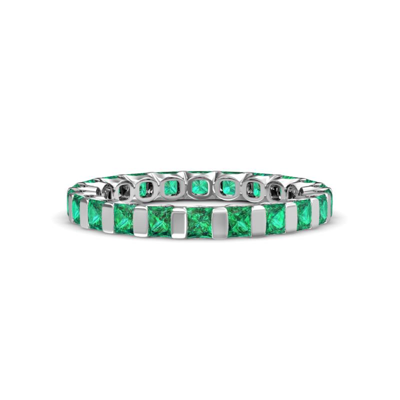 Clarissa 3.00 mm Princess Cut Emerald Eternity Band 