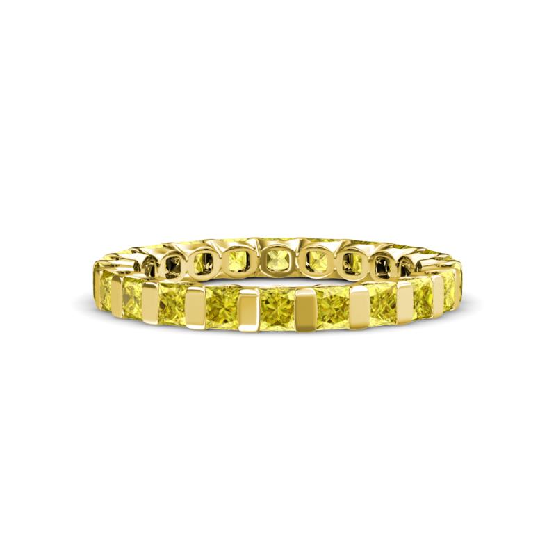 Clarissa 3.00 mm Princess Cut Yellow Sapphire Eternity Band 