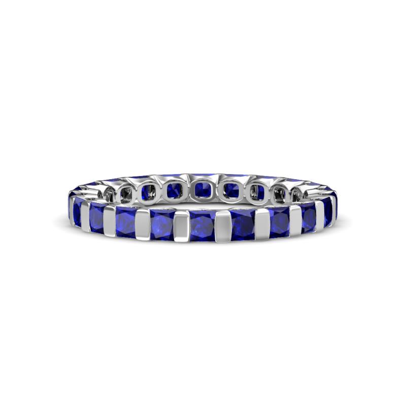 Clarissa 3.00 mm Princess Cut Blue Sapphire Eternity Band 