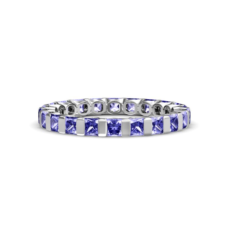 Clarissa 3.00 mm Princess Cut Tanzanite Eternity Band 