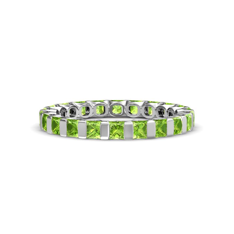 Clarissa 3.00 mm Princess Cut Peridot Eternity Band 