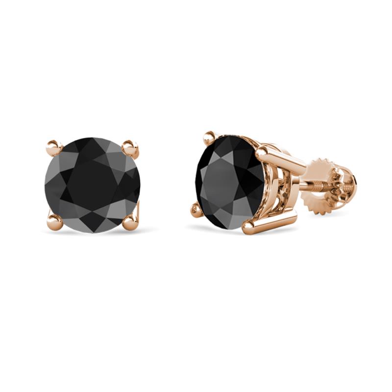 Alina Black Diamond (6mm) Solitaire Stud Earrings 