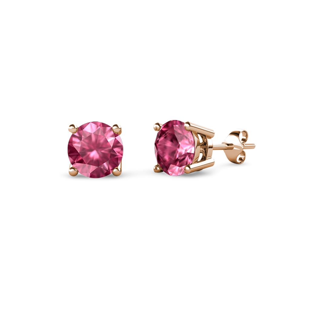 Alina Pink Tourmaline (4mm) Solitaire Stud Earrings 