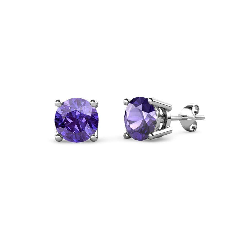 Alina Iolite (4mm) Solitaire Stud Earrings 