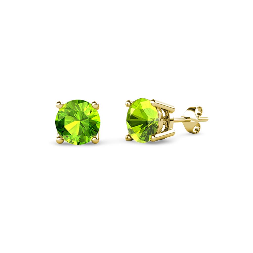 Alina Peridot (4mm) Solitaire Stud Earrings 