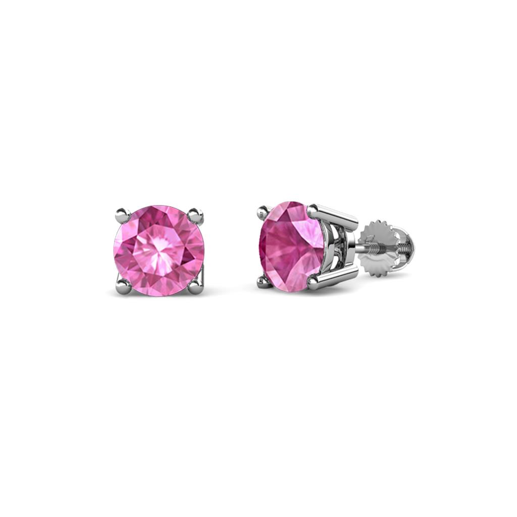 Alina Pink Sapphire (4mm) Solitaire Stud Earrings 