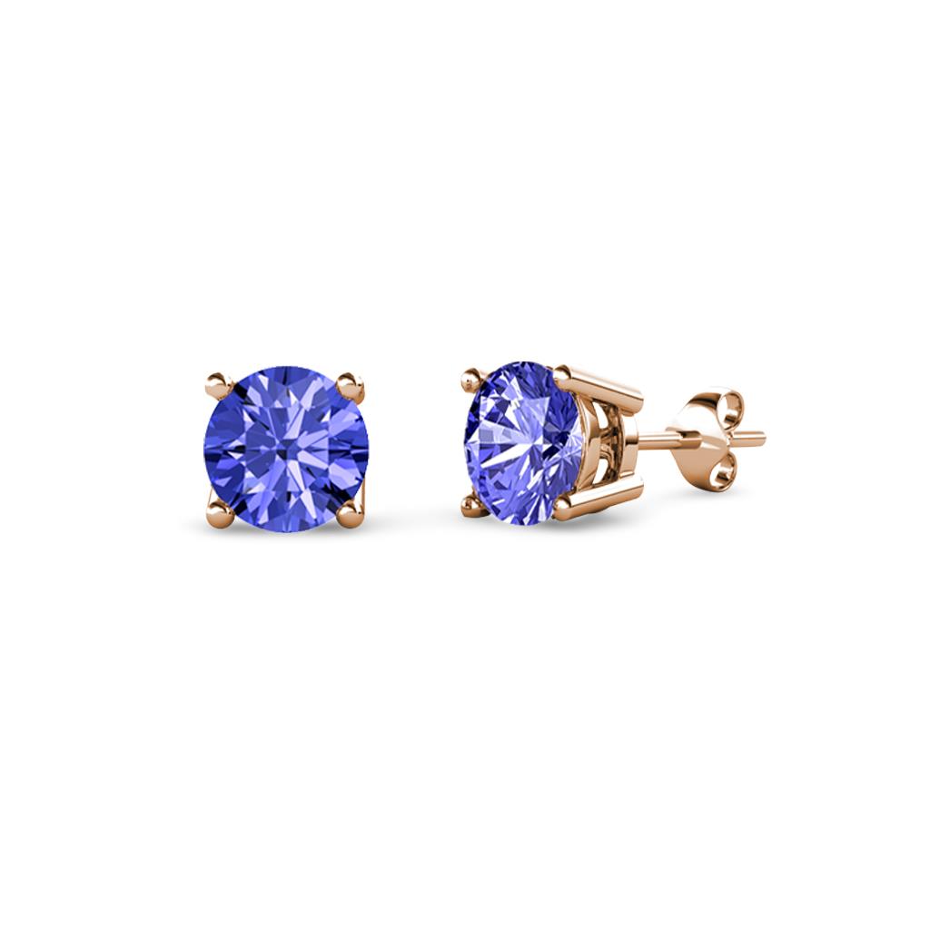 Alina Tanzanite (4mm) Solitaire Stud Earrings 
