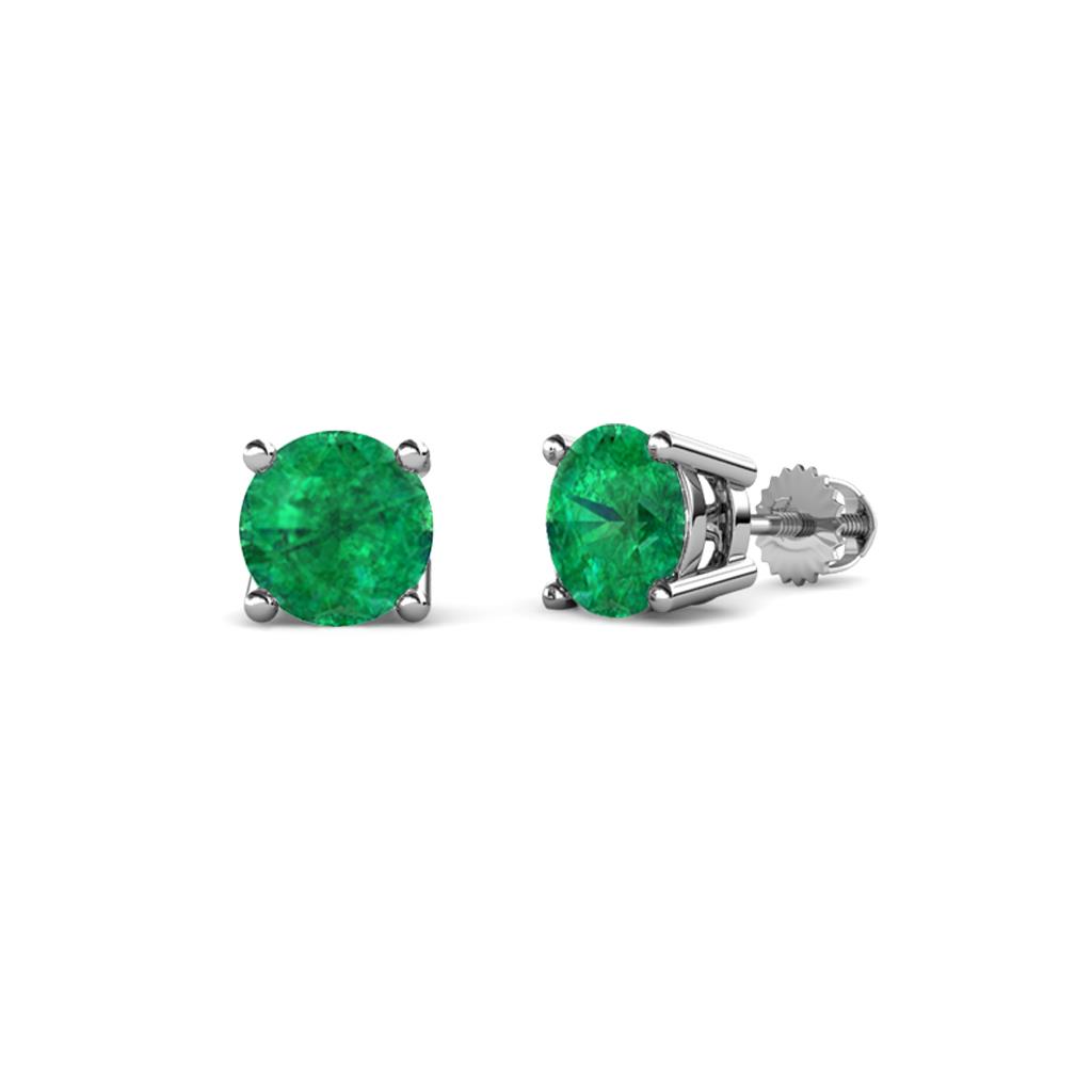 Alina Emerald (4mm) Solitaire Stud Earrings 