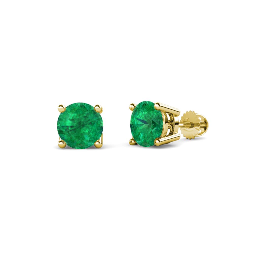 Alina Emerald (4mm) Solitaire Stud Earrings 