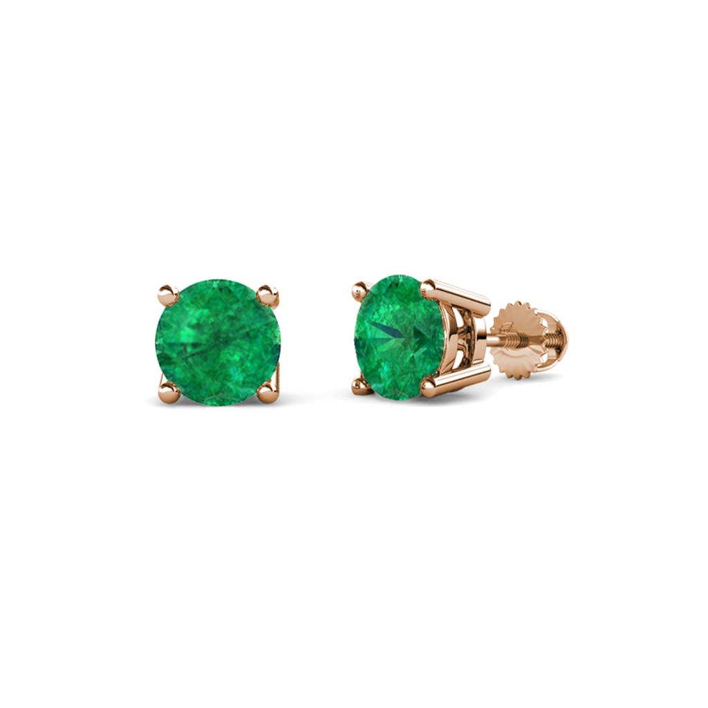 Alina Emerald (4mm) Solitaire Stud Earrings 