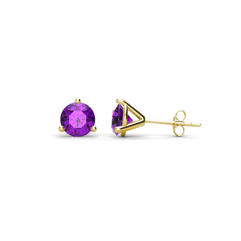 Pema 4mm (0.40 ctw) Amethyst Martini Solitaire Stud Earrings 