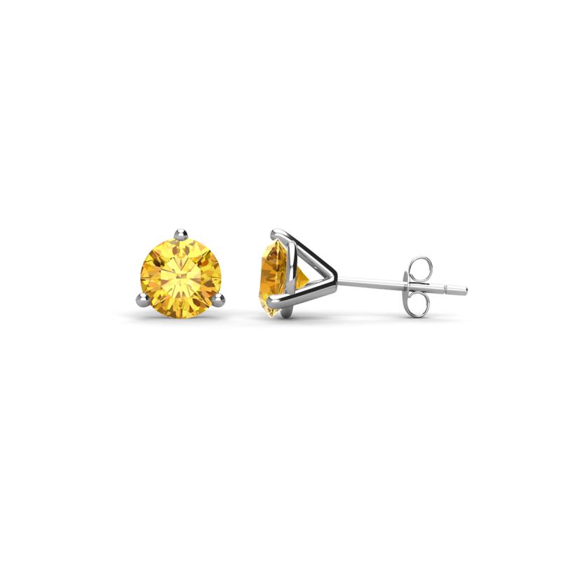 Pema 4mm (0.40 ctw) Citrine Martini Solitaire Stud Earrings 