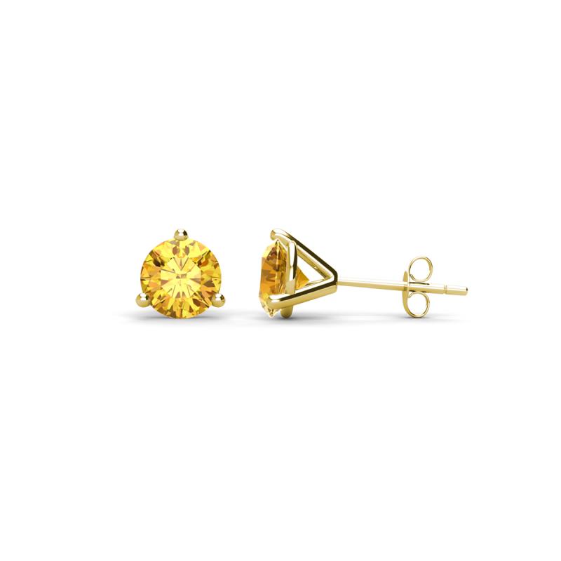 Pema 4mm (0.40 ctw) Citrine Martini Solitaire Stud Earrings 