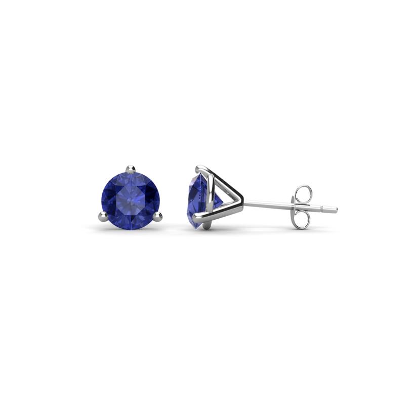 Pema 4mm (0.40 ctw) Iolite Martini Solitaire Stud Earrings 