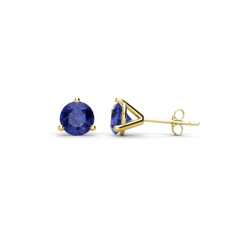 Pema 4mm (0.40 ctw) Iolite Martini Solitaire Stud Earrings 