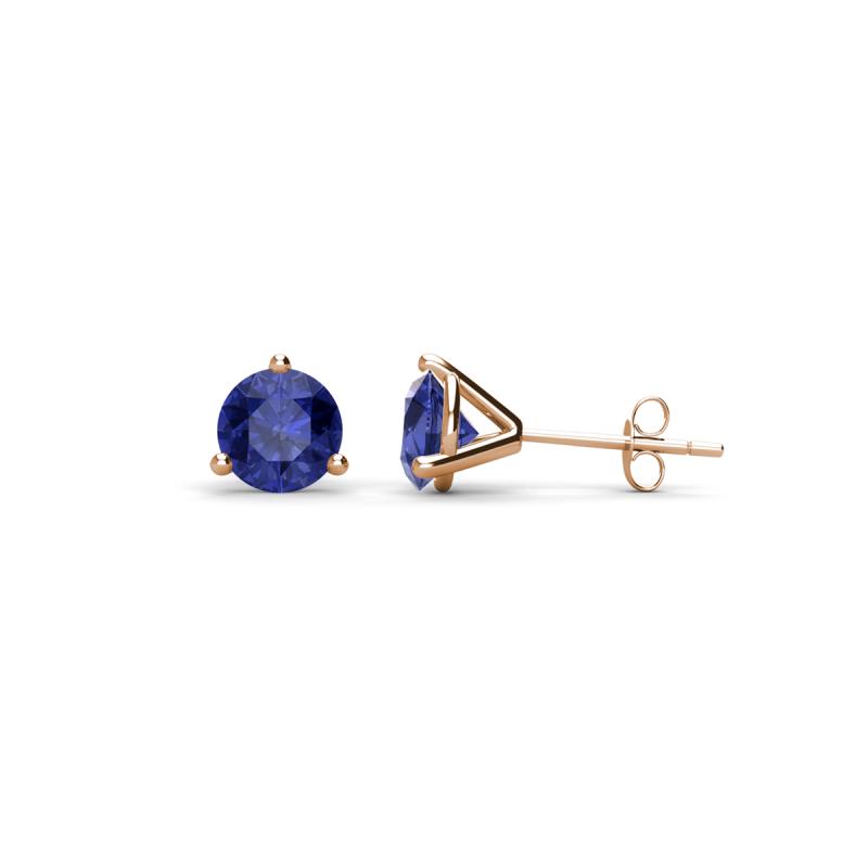 Pema 4mm (0.40 ctw) Iolite Martini Solitaire Stud Earrings 