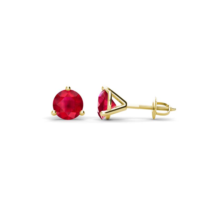 Pema 4mm (0.53 ctw) Ruby Martini Solitaire Stud Earrings 