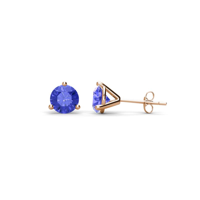 Pema 4mm (0.48 ctw) Tanzanite Martini Solitaire Stud Earrings 