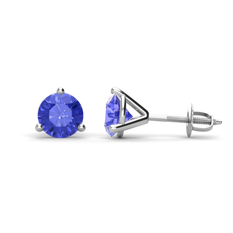 Pema 6.5mm (1.84 ctw) Tanzanite Martini Solitaire Stud Earrings 