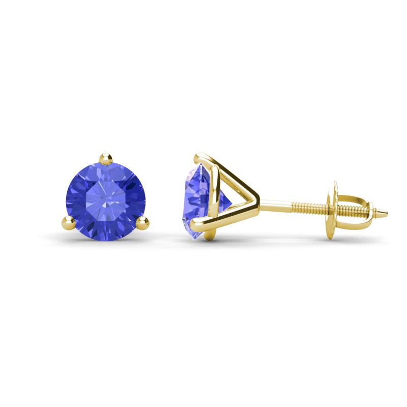 Pema 6.5mm (1.84 ctw) Tanzanite Martini Solitaire Stud Earrings 