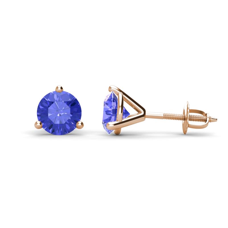 Pema 6.5mm (1.84 ctw) Tanzanite Martini Solitaire Stud Earrings 