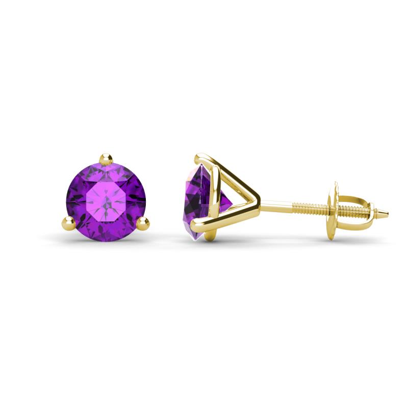 Pema 6.5mm (1.74 ctw) Amethyst Martini Solitaire Stud Earrings 