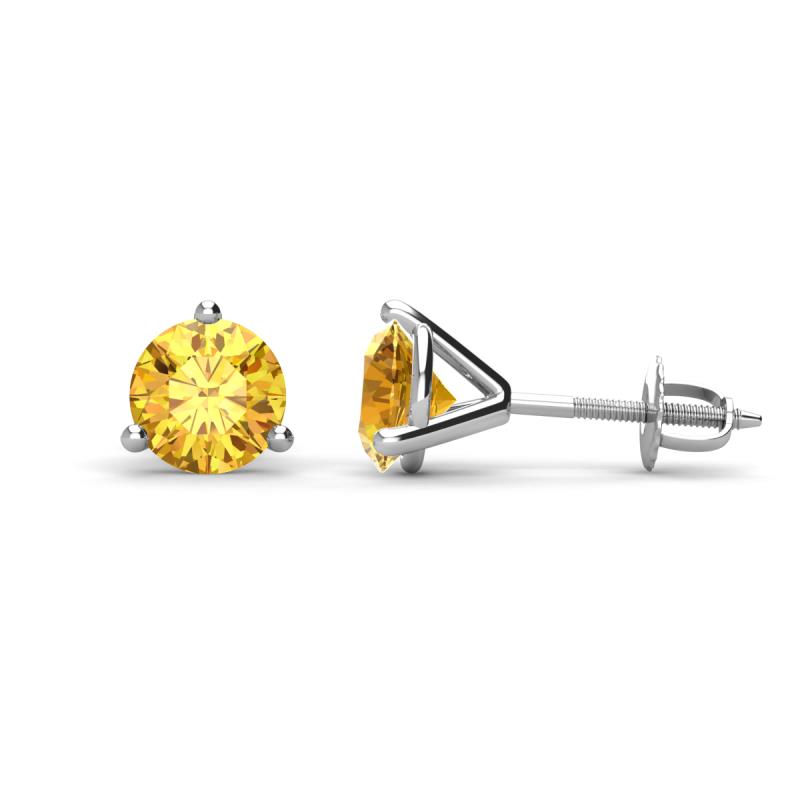 Pema 6.5mm (1.74 ctw) Citrine Martini Solitaire Stud Earrings 