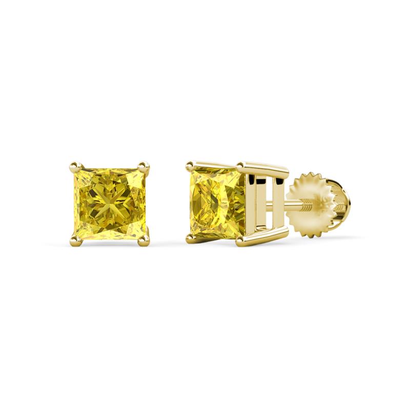 Zoey Yellow Sapphire (4mm) Solitaire Stud Earrings 