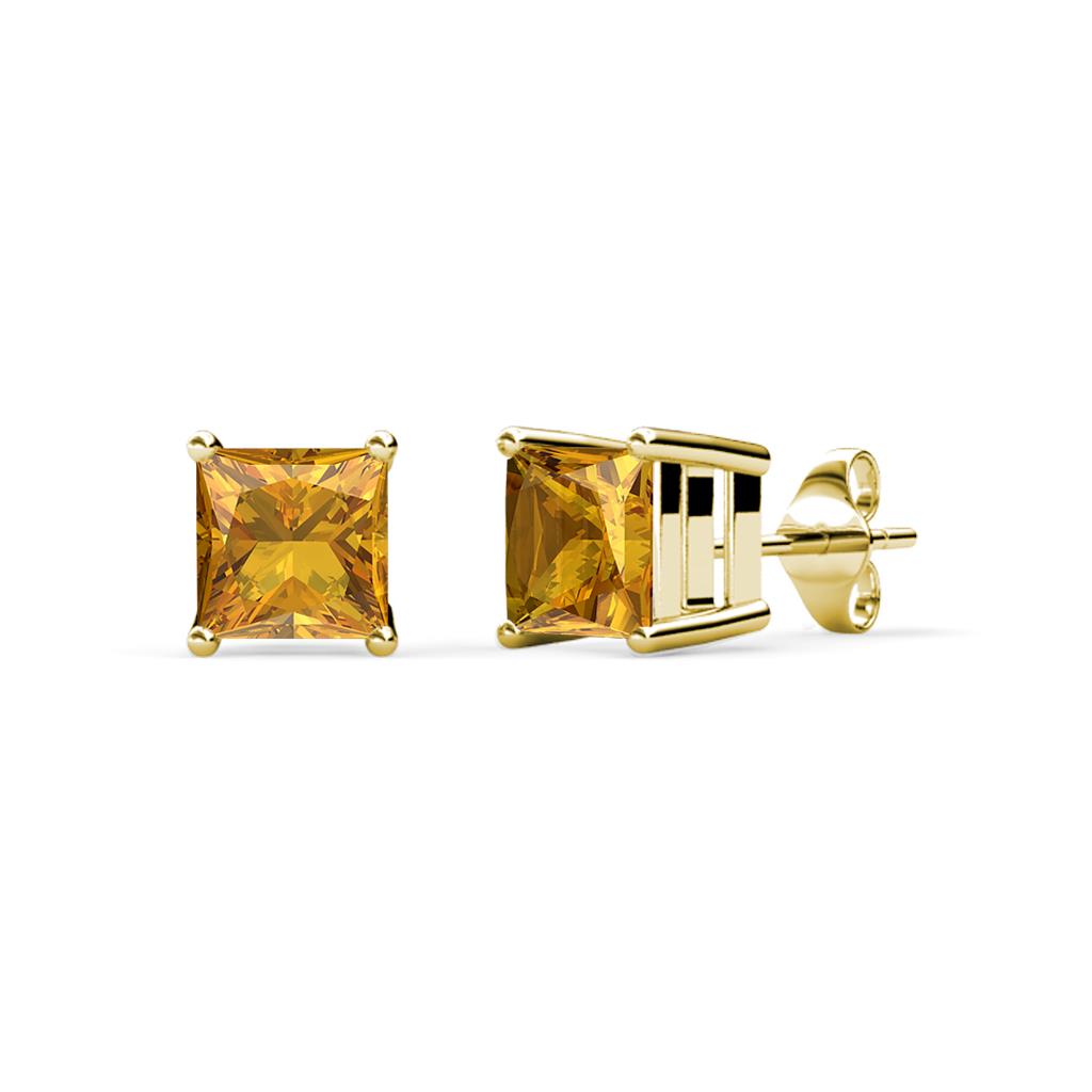 Zoey Citrine (5.5mm) Solitaire Stud Earrings 