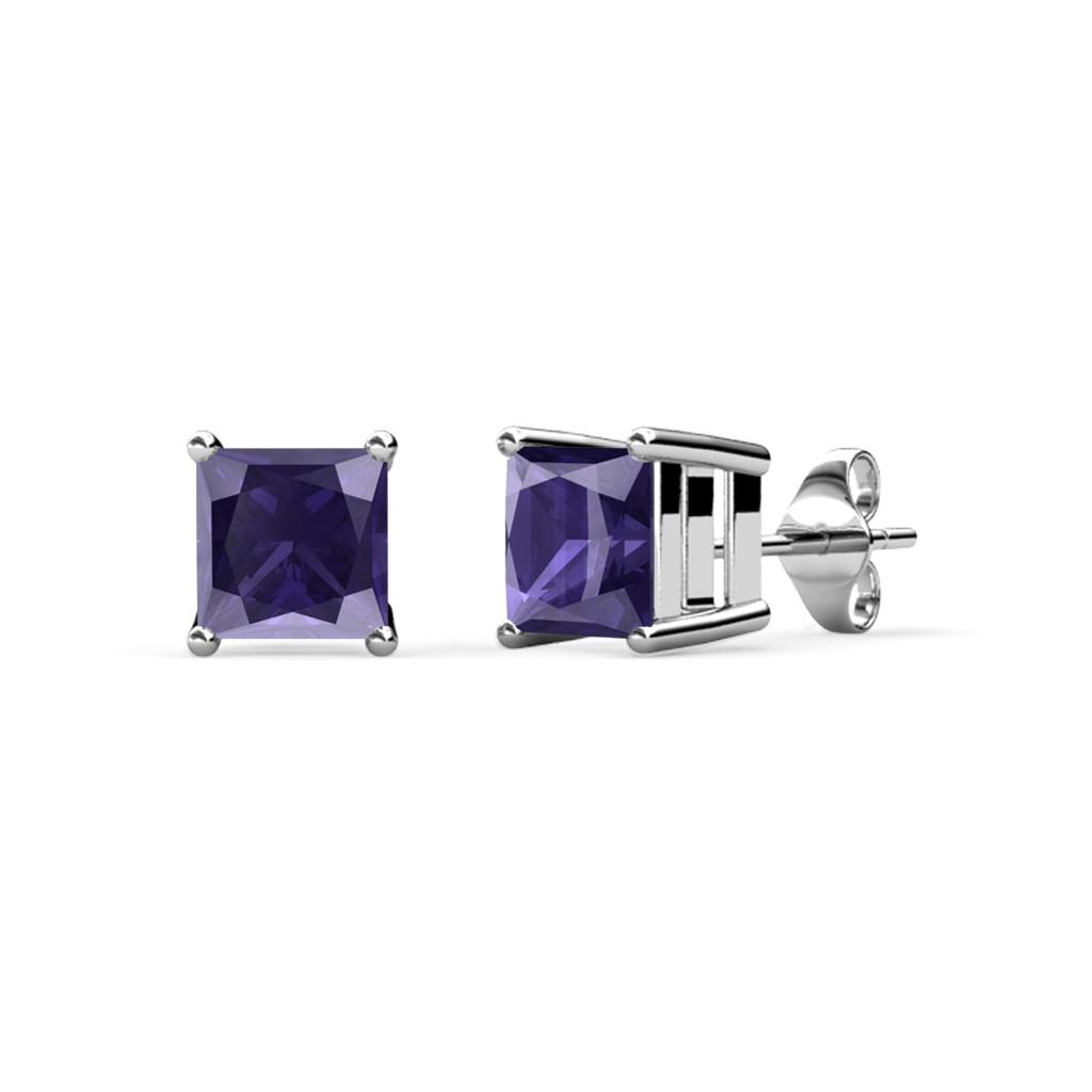 Zoey Iolite (5.5mm) Solitaire Stud Earrings 