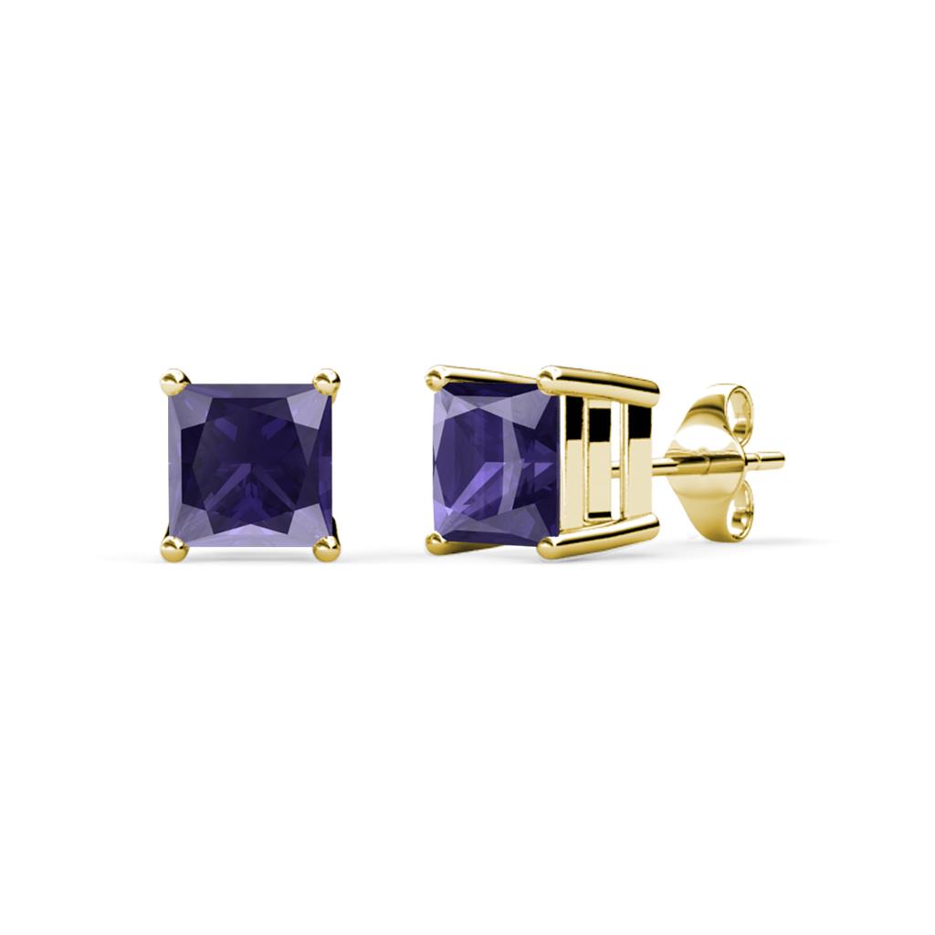 Zoey Iolite (5.5mm) Solitaire Stud Earrings 