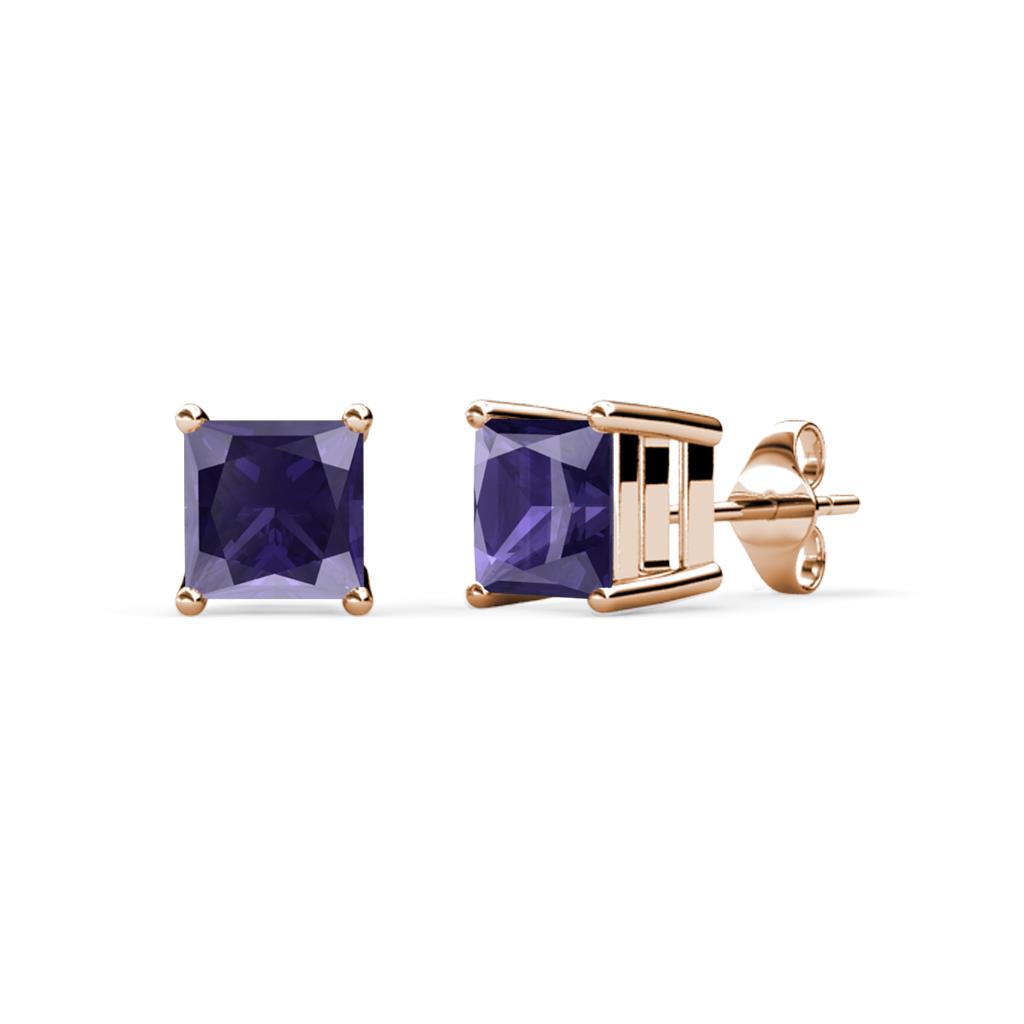 Zoey Iolite (5.5mm) Solitaire Stud Earrings 