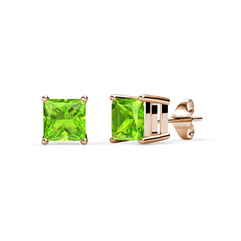 Zoey Peridot (5.5mm) Solitaire Stud Earrings 
