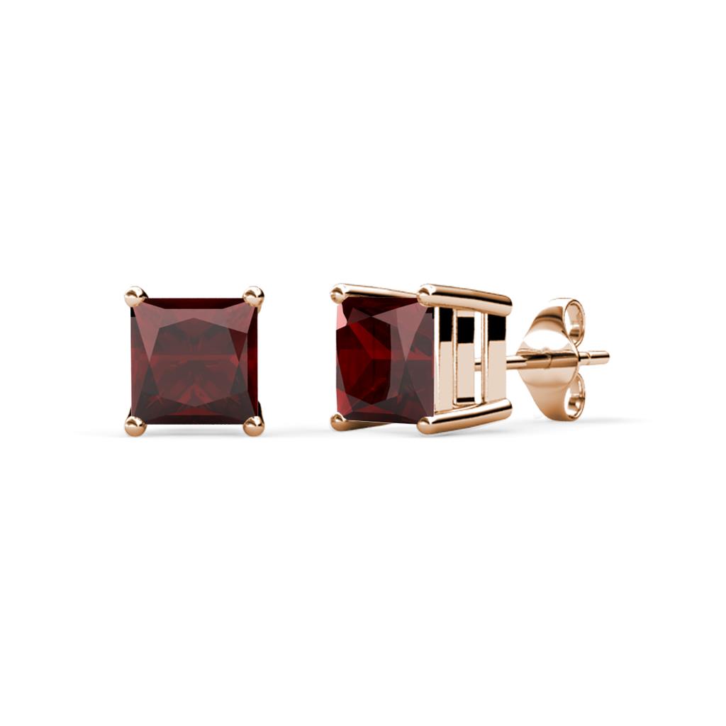 Zoey Red Garnet (5.5mm) Solitaire Stud Earrings 