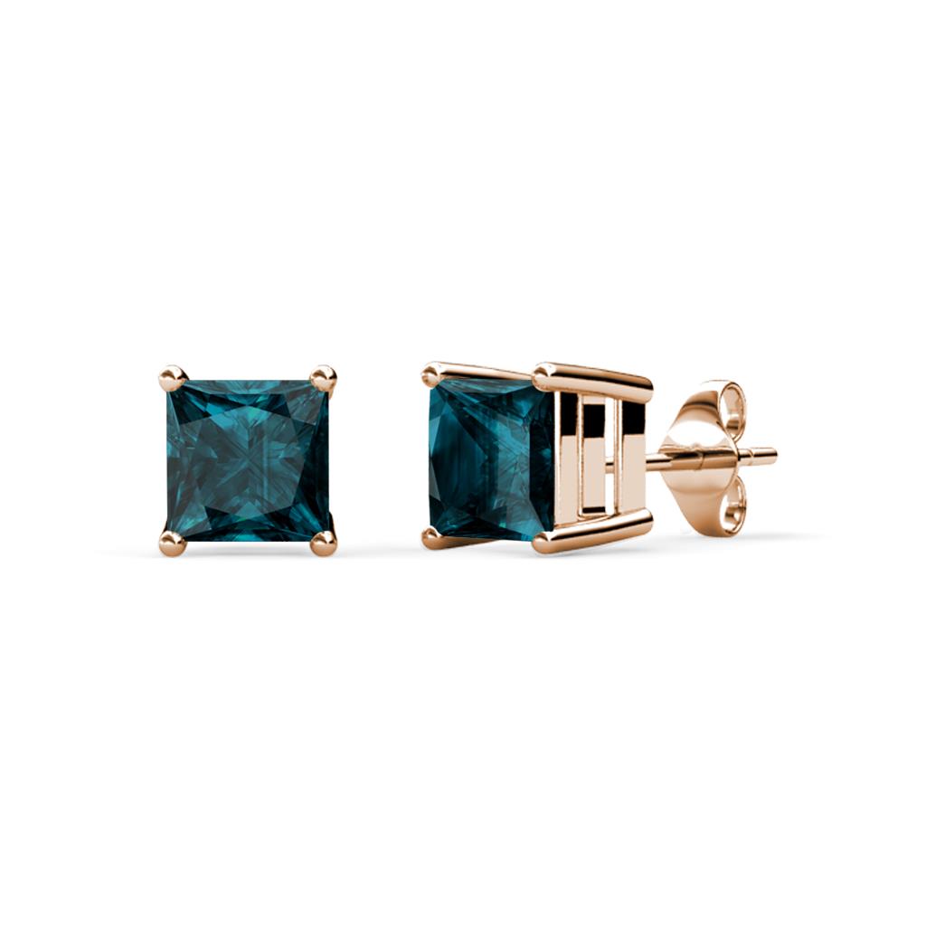 Zoey London Blue Topaz (5.5mm) Solitaire Stud Earrings 