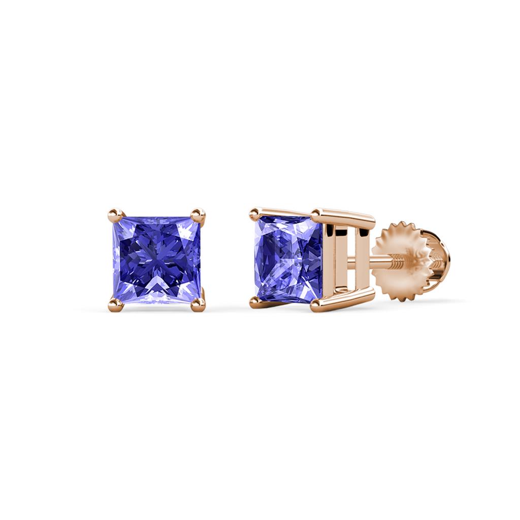 Zoey Tanzanite (5.5mm) Solitaire Stud Earrings 