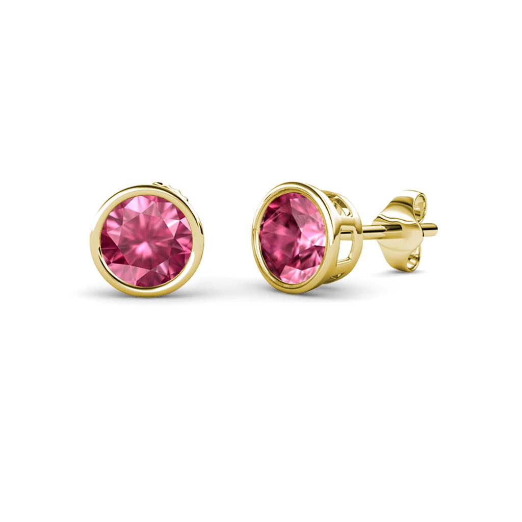Carys Pink Tourmaline (4mm) Solitaire Stud Earrings 