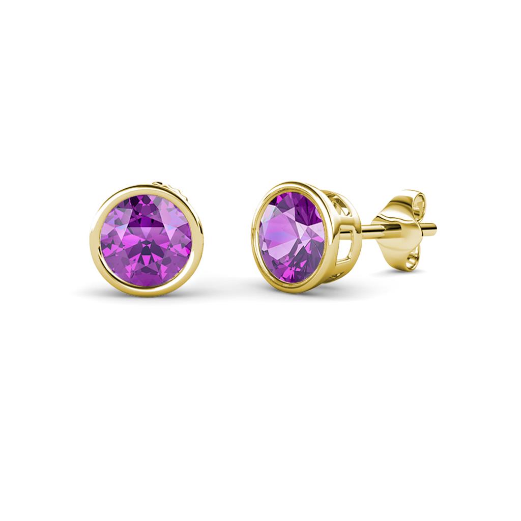 Carys Amethyst (4mm) Solitaire Stud Earrings 