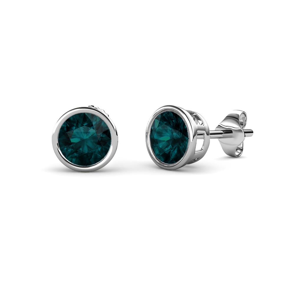 Carys London Blue Topaz (4mm) Solitaire Stud Earrings 