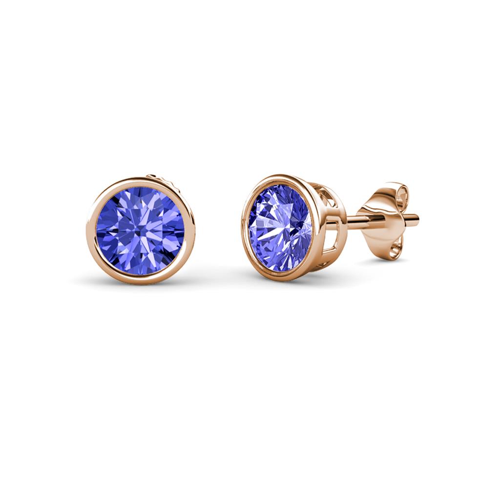 Carys Tanzanite (4mm) Solitaire Stud Earrings 
