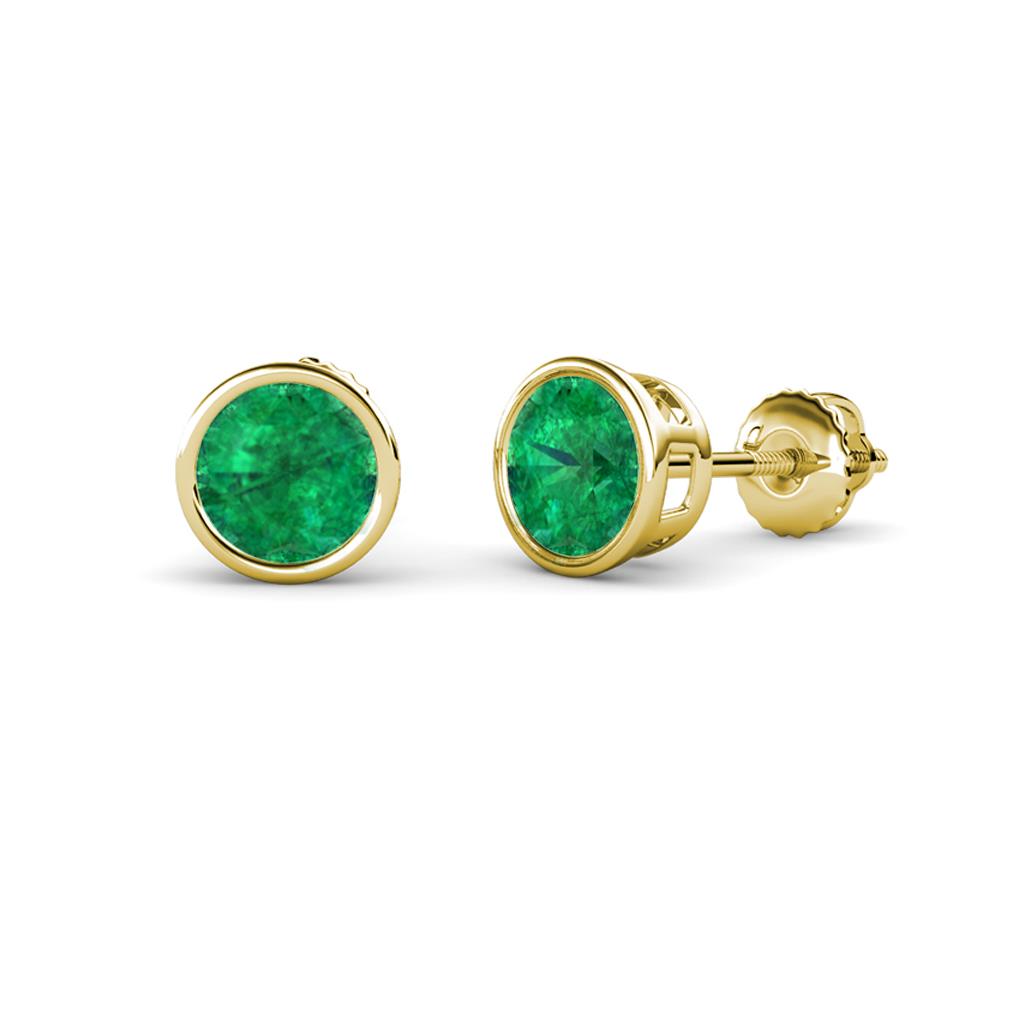Carys Emerald (4mm) Solitaire Stud Earrings 