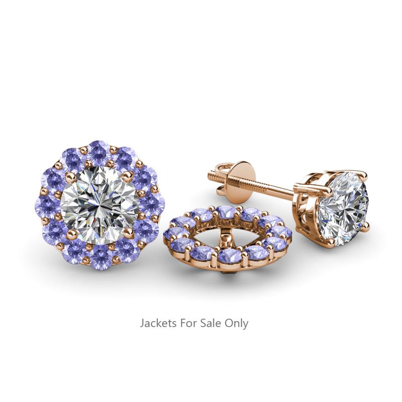 Serena 0.67 ctw (2.00 mm) Round Tanzanite Jackets Earrings 