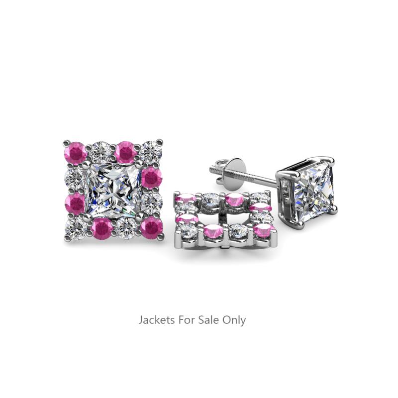 Serena Pink Sapphire and Diamond Jacket Earrings 