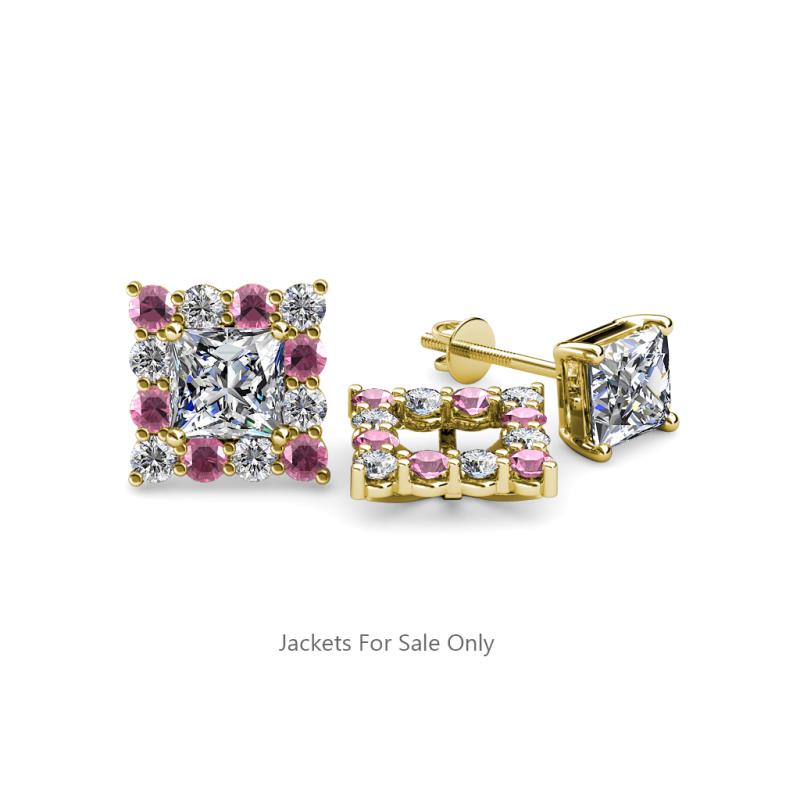 Serena Pink Tourmaline and Diamond Jacket Earrings 