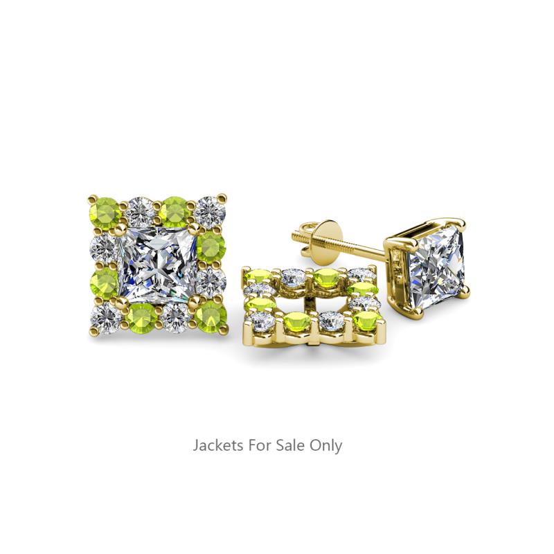 Serena Peridot and Diamond Jacket Earrings 