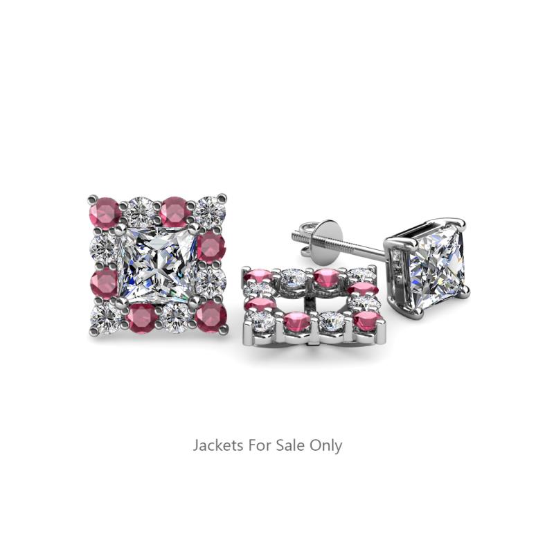 Serena Rhodolite Garnet and Diamond Jacket Earrings 