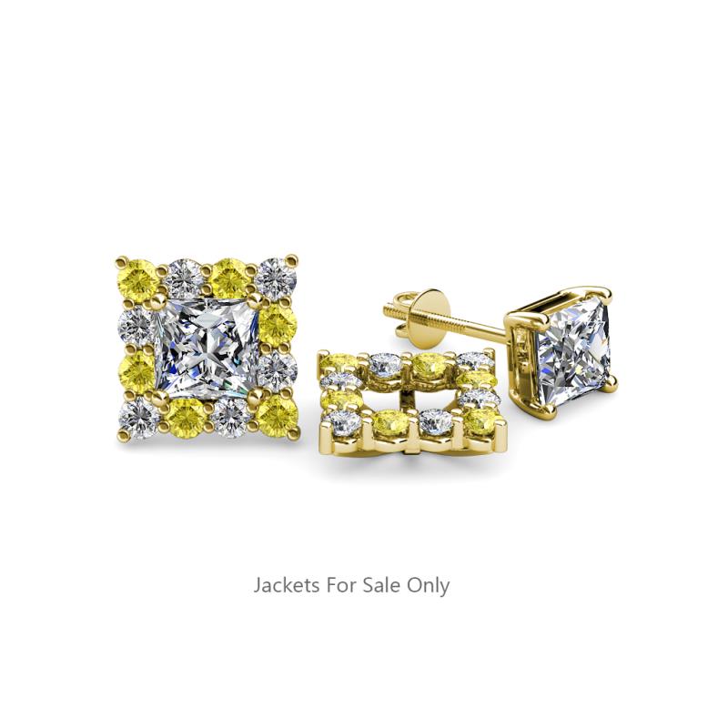 Serena Yellow Sapphire and Diamond Jacket Earrings 